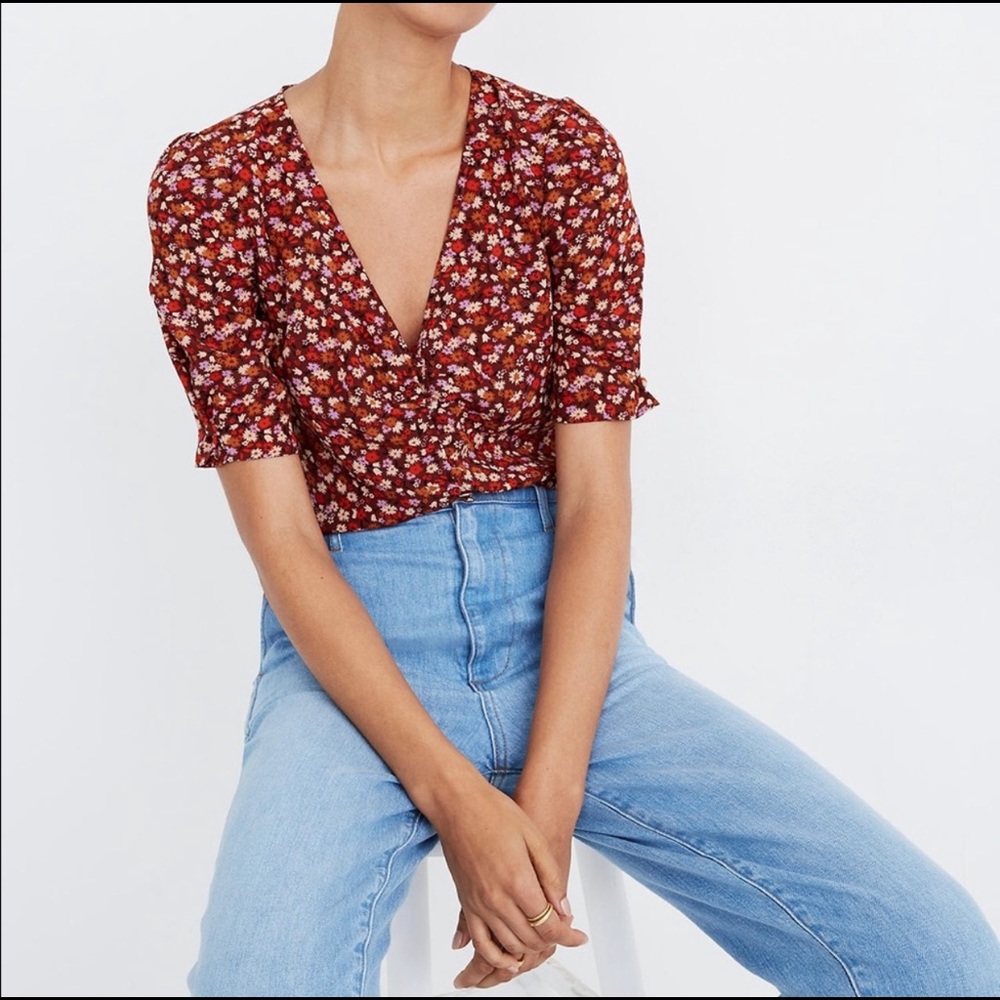 Madewell Silk Floral Blouse